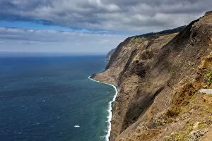 Cliff coast near Ponta do Pargo, Ponta do Pargo, Faja da Ovelha, Calheta, Madeira, Portugal