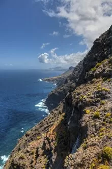 Images Dated 19th May 2011: Cliffs near Casas de Tirma de San Nicolas, Artenara region, Gran Canaria, Canary Islands, Spain