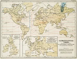 Images Dated 15th June 2015: Climate map of the world 1861