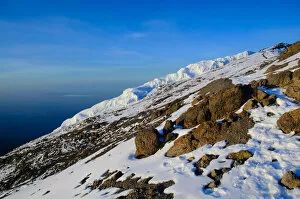 Volcano Collection: Climbers Pass Glaciers on Their Way to Uhuru Peak