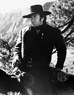 Westerns Prints: Clint Eastwood on Horseback