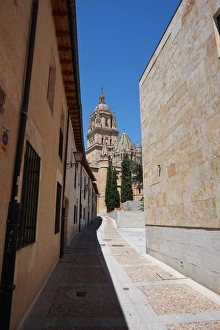 Images Dated 25th July 2015: Clock Tower, Salamanca Cathedral, Street, Spain