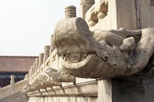Images Dated 15th April 2008: Close up on an architectural element at the Forbidden City in Beijing, China