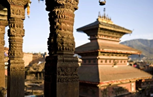 Cultural Image Gallery: Close up of carved wooden poles