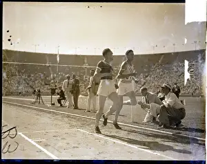 Close Finish of Olympic Race