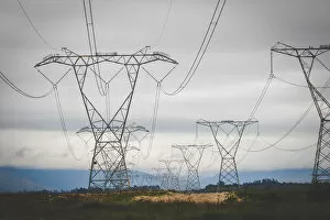 Images Dated 29th August 2015: Close up image of overhead power lines sending electricity country wide