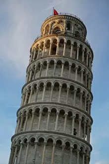Romanesque Collection: Close Up on Leaning Tower of Pisa, Italy