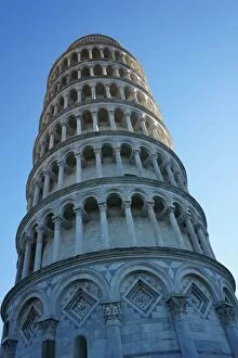 Clock Tower Collection: Close up on the leaning Tower of Pisa, Unesco, Italy