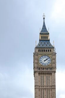 Close Up Low Angle View Of Big Ben (Officially Known As Elizabeth Tower). London, England