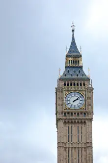 Clock Tower Prints: Close Up Low Angle View Of Big Ben (Officially Known As Elizabeth Tower). London, England
