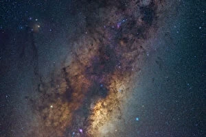 Images Dated 18th June 2017: Close up detail of the Milky Way galactic centre and Rho Ophiuchi constellation