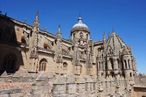 Images Dated 25th July 2015: Close up on the New Cathedral of Salamanca, Spain