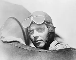 Louis Prints: Close up Portrait of Charles Lindbergh