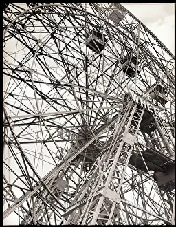 Amusement Park Prints: Close-Up Of Coney Island Ferris Wheel