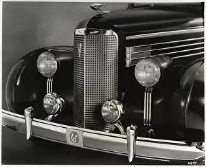 Headlights Prints: Close-Up Front End 1938 Cadillac Lasalle