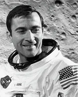 Thomas P Prints: Close-Up John W. Young in Spacesuit