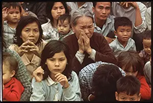 Close-Up Of Refugee Crowd