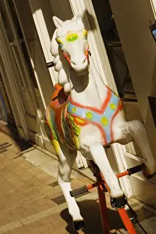 Bordeaux Prints: Close-up of a rocking horse, Bordeaux, Aquitaine, France