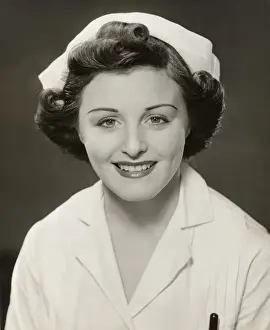 Close-up of smiling nurse