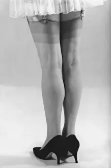 Close-up of womans legs