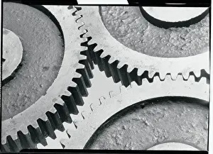 Photographic Study Prints: Close up View of Gears