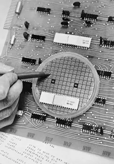 Close up View of Microprocessor Chip