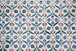 Close view of a tiled surface