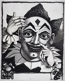 Nose Prints: Closeup Of Clown Pointing At Nose