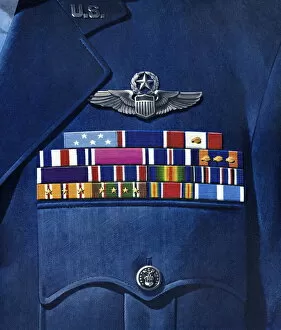 Closeup of a Decorated Officer