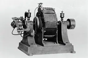 Machine Prints: Closeup Of Early Electric Motor