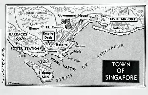 Singapore Prints: Closeup of Singapore City