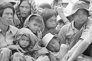 Closeup View of Faces of Refugees
