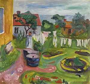 Prints of Clothes On A Line In Asgardstrand, 1902. Private Collection. Artist : Munch, Edvard (1863-1944). (Photo by Fine Art Images/Heritage Images/Getty Images) Where emotion becomes image, and every image speaks a thousand whispers.: Clothes On A Line In Asgardstrand, 1902