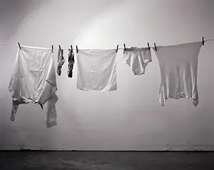 Socks Prints: Clothes/Socks/Underwear On Clothesline
