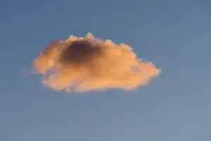 Dyed Prints: Cloud illuminated by the setting sun, Iceland