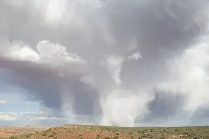 Cloud shapes over desert, Grand Staircase-Escalante National Monument, Utah, USA