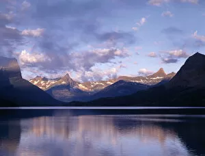 Images Dated 26th January 2016: Clouds over lake surrounded by rocky mountains, Saint Mary Lake, Glacier National Park, Montana, USA