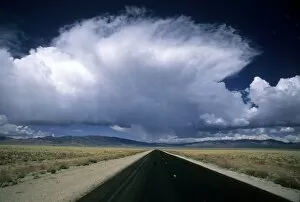 Clouds above road in Colorado, USA