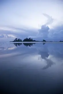 West Coast Prints: Clouds At Sunset Over Chestermans Beach And Franks Island Near Tofino