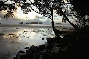 Clouds At Sunset Over Chestermans Beach And Franks Island Near Tofino; British Columbia Canada