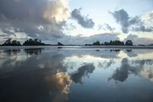 Prints of Clouds At Sunset Over Chestermans Beach And Franks Island Near Tofino; British Columbia Canada UNESCO World Heritage Prints: Clouds At Sunset Over Chestermans Beach And Franks Island Near Tofino; British Columbia Canada