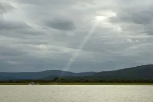 Light Beam Prints: Cloudscape, Landscape, Light Beam, Mountain, Mountain Range, No People, Overcast