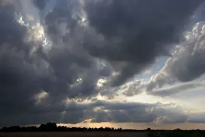 Cloudy Prints: Cloudy sky, Wuemmewiesen nature reserve, Bremen, Germany, Europe