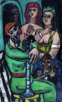 Genre Prints: Clown With Women And Little Clown