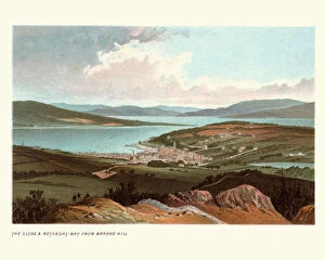 Images Dated 2nd February 2018: Clyde and Rothesay Bay from Barcone Hill, Scotland, 19th Century