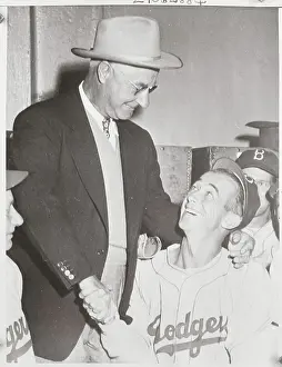 Clyde Sukeforth and Burt Shotton Shaking Hands