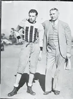 Fatherhood Prints: Coach Howard Jones Posing with His Son Clark