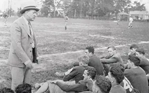 Coach Knute Rockne on Field with Players