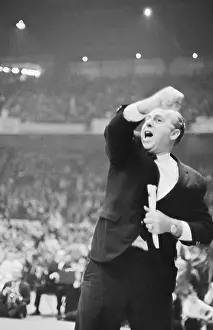 Encouragement Prints: Coach Red Auerbach Gesturing in Jubilation