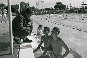 Coach Talking to Swim Team